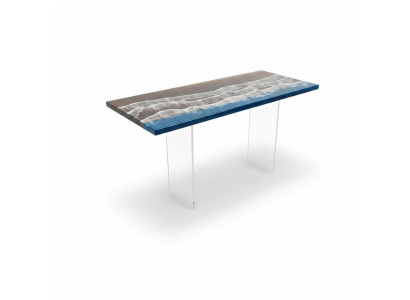 Modern dining table epoxy furniture designer table epoxy resin tables 121x51cm