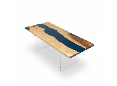 Dining Table River Table Real Wood Solid Epoxy Resin Tables 181x81 New