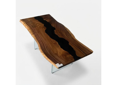 Epoxy Resin Flow Table Real Wood Black Water Tables Epoxy Furniture New