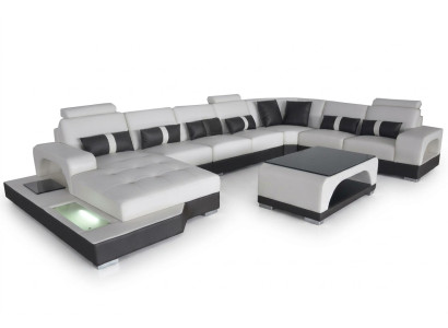 Corner sofa corner suite design corner couch sofa couch upholstery living landscape LED USB