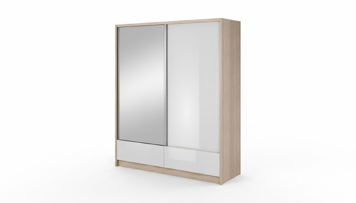 Wardrobe Storage 180cm Shelf Cabinet Archive Sliding Doors Office