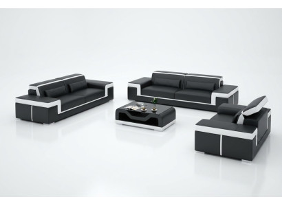 Leather sofa set 3+3 seater sofa couch upholstery set sofa set