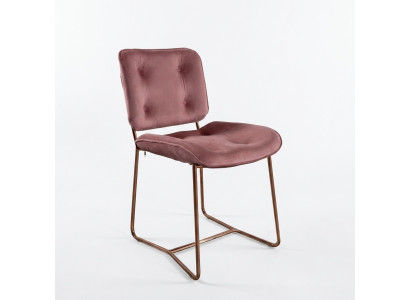 Rosa upholstered designer armchair single-seater chair metal chair