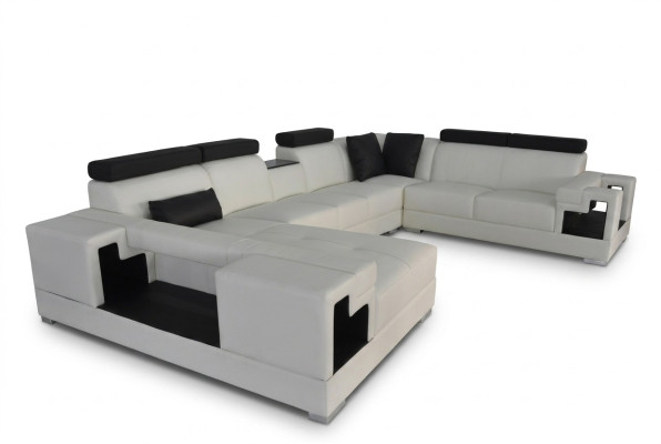 Leather sofa with USB corner sofa living landscape sofas couches suite design modern