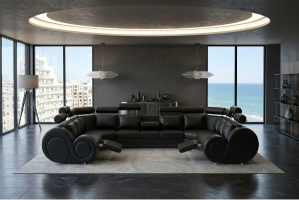 Designer living landscape corner couch with USB couch sofa upholstery leather sofa sofas new