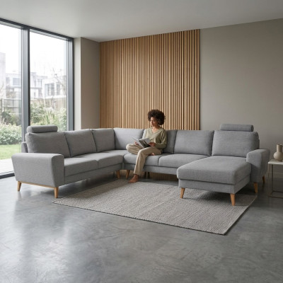 Corner sofa U-shape sleeping function living landscape sofa couch sofas couches corner couch
