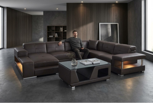 Living area corner sofa upholstery seating area sofa suite leather sofa couch + USB