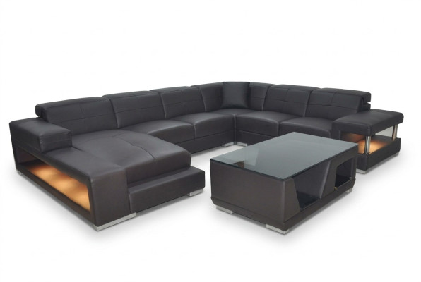 Living area corner sofa upholstery seating area sofa suite leather sofa couch + USB