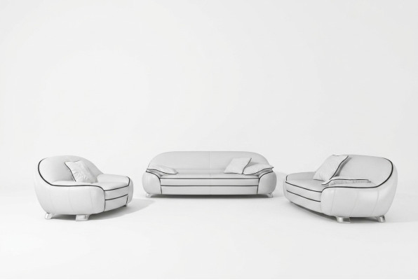 Leather sofa, couch living landscape 3+2+1 seater suite design modern sofa with USB