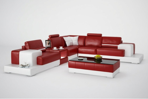 Leather sofa couch living landscape corner sofa corner suite design modern sofa with USB new