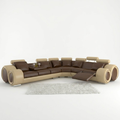 LEATHER SOFA CORNER COUCH DESIGN SOFA LEATHER COUCH CORNER SOFA LIVING AREA BLACK WHITE