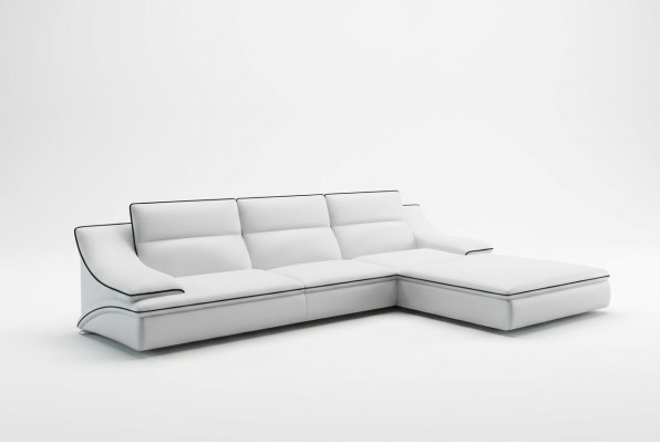 Leather sofa with USB, living landscape corner sofa, corner suite design, modern sofa A1160C
