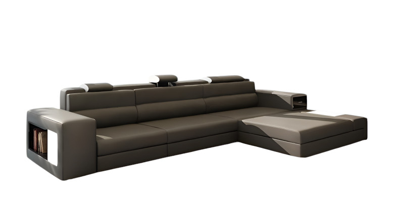 Design sofa, couch, upholstery, corner sofa, suite, living area, leather sofa Haid -G