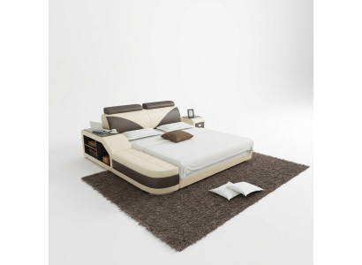 Waterbed Hotel Double Bed Complete Leather Bed, Padded Bed Water + USB