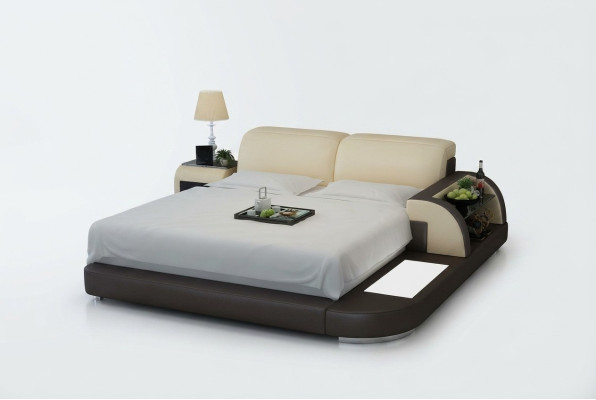 Double bed waterbed hotel bed complete leather bed, upholstered bed water + USB