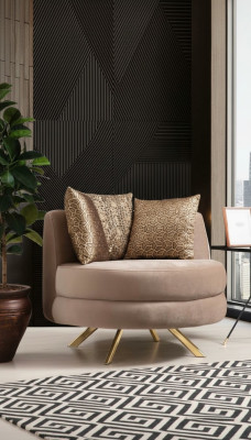 Armchair Luxury Design Furniture Classic Style Design Textile Living Room Lounge New