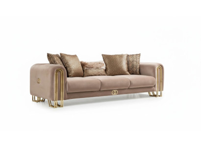 Designer couches, upholstered sofa, sofas, 3-seater, three-seater, fabric sofa, living room, new.