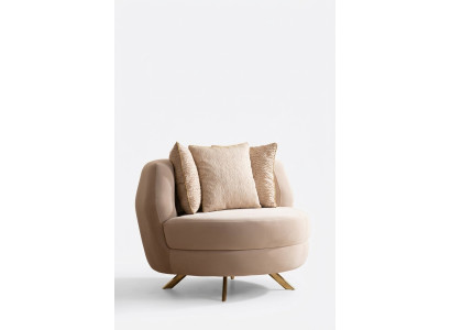 Armchair luxury upholstery furniture living room single-seater armchair fabric lounge restaurant