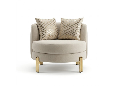 Armchair Seat Sitter Design Living Room Upholstery Wood Upholstery Modern Luxury Beige