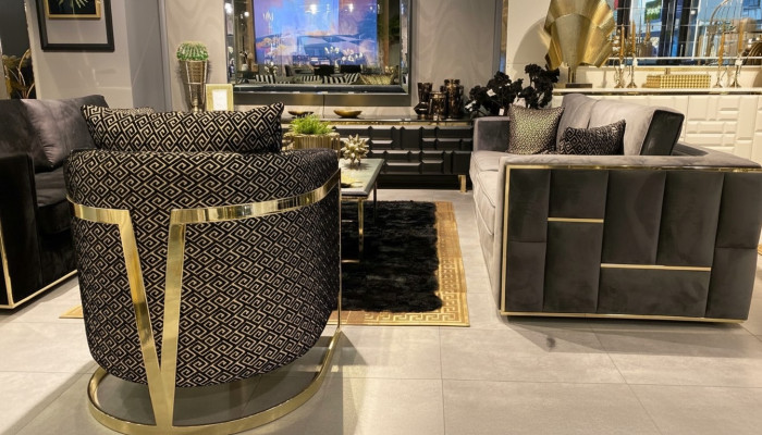 Design armchair luxury classic modern textile single-seater furniture single-seater sofa