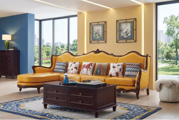 Classic Corner Couch Yellow Empire Couch Sofa Leather Sofa Sofas Couches