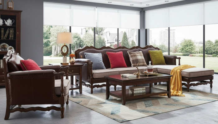 American Furniture 1800 Style Colonial Style Living Room Furniture Sofa Set