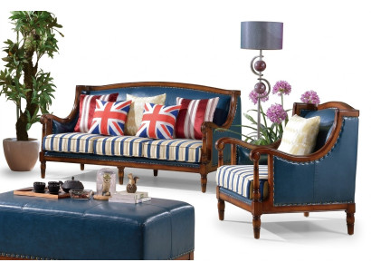 American furniture sofa set USA set 3+1 seater three-seater armchair