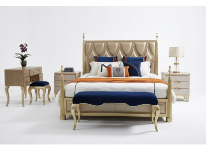 Design bedroom bed luxury double beds wood modern upholstery furniture 180x200cm