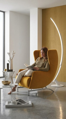 Armchair Seat Single-Seater Design Yellow Upholstery Living Room Furniture Wingback Chair Prianera