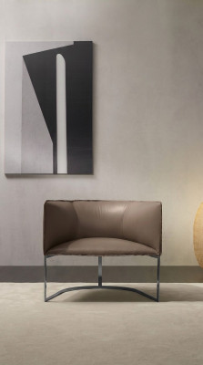 Luxury design furniture grey Prianera style design leather armchair living room lounge