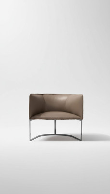 Luxury design furniture grey Prianera style design leather armchair living room lounge