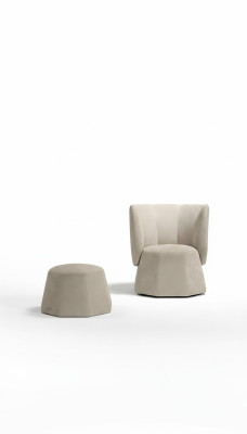 Stool Design Wood Italian Furniture Luxury Living Room Modern Footstool Gray New