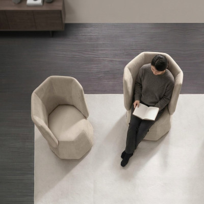 Design armchair luxury single-seater modern reclining textile 1 seat furniture single-seater Prianera.
