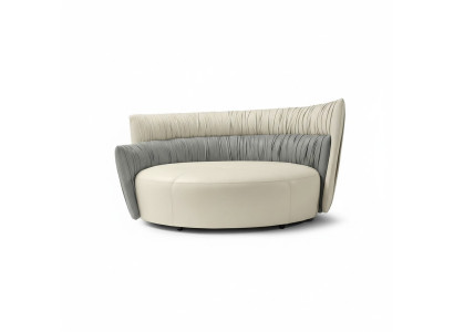 Round sofa two-seater sofa 2 seat design sofas upholstery Prianera seat leather couch