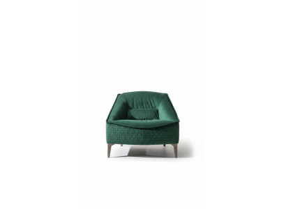 Armchair Single Luxury 1-Seater Upholstered Seat Designer Textile Upholstery Fabric Modern