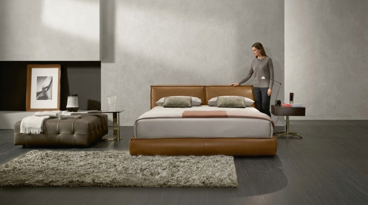 Double bed upholstered bed luxury bedroom beds double bed frame brown furniture