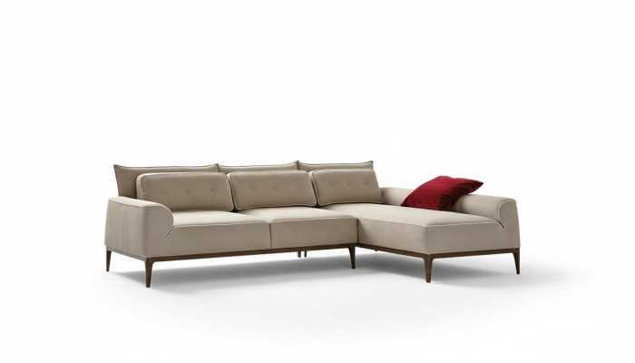 L-shaped sectional couch luxurious furniture sofa gray design living room furniture Italian
