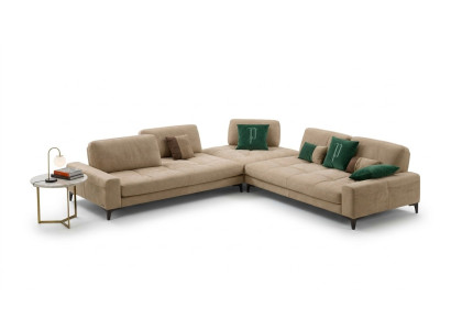 Leather L-Shape Luxury Sofas Sofas Corner Sectional Sofa Couch Italian Furniture