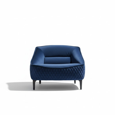 Chair Furniture Modern Fabric Lounge Textile Luxury Seat Relax Furniture Blue Prianera