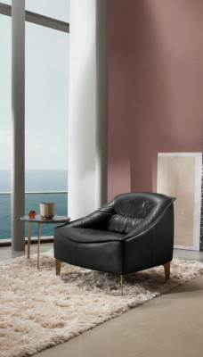 Armchair Upholstery Seat Modern Design Leather Relax Armchair Lounge Luxury Living Room