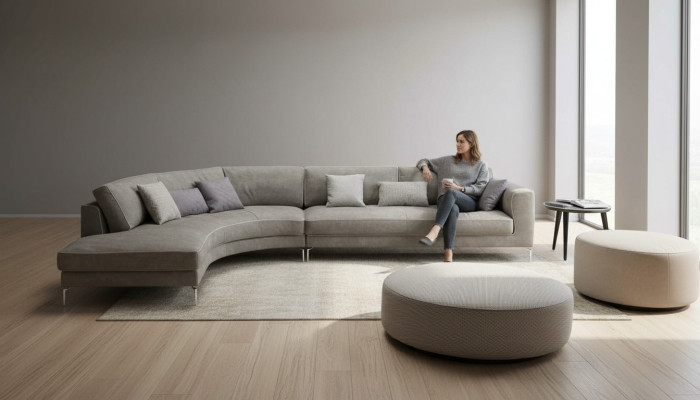 Design L Shape Leather Gray Luxury Couches New Corner Sofa Couch Sofas Living Landscape