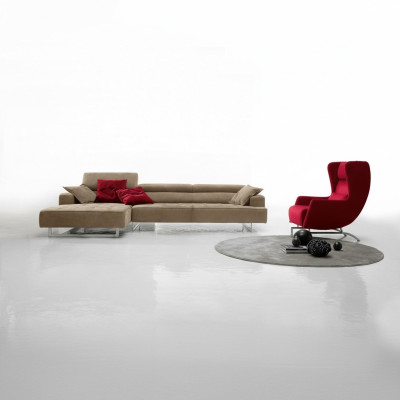 Leather sectional modern luxury sofas L-shaped sofa sectional living landscape gray new
