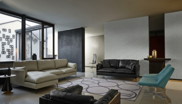Perfect living room set consists of L-shaped corner sofa and 2-seater sofa.