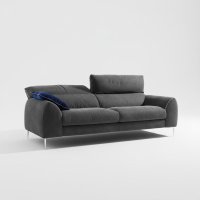 Three-seater sofa 3-seater sofas upholstered Prianera furniture luxury textile couches gray