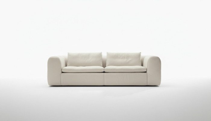 Sofa 3 Seater Furniture Leather White Three-Seater Sofas Luxury Living Room
