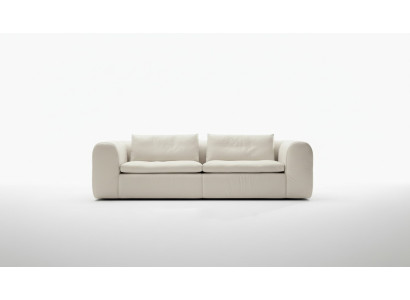 Sofa 3 Seater Furniture Leather White Three-Seater Sofas Luxury Living Room