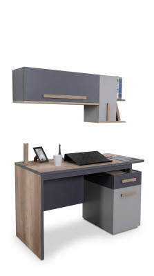 Modern desk table wall shelf wood youth children's room furniture design