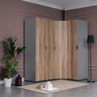 Wardrobe Youth Room Brown Cabinets Furniture Design New Bedroom