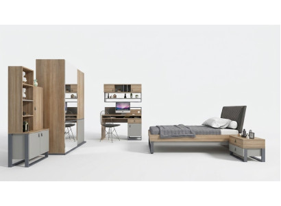 Youth room set bed wardrobe children's bedroom new 5-piece set