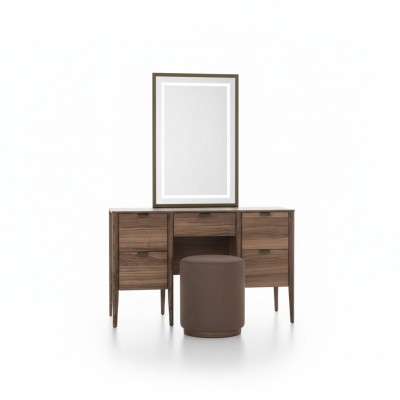 Makeup table set console mirror material wood bedroom furniture design stool